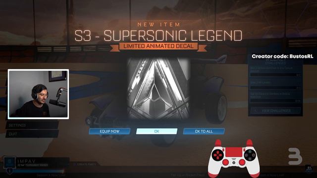 SUPERSONIC LEGEND SEASON 4 COMPETITIVE REWARDS IN ROCKET LEAGUE!!! INSANE DECAL REWARDS!?!