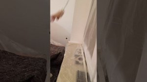 Ремонт. Как покрасить стены и потолок, чтоб ничего не запачкать краской. 2