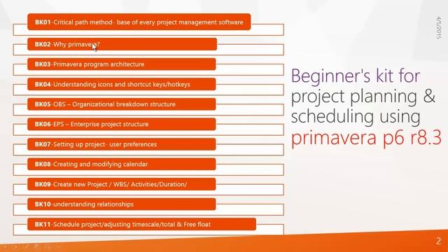 Free Oracle Primavera p6 Online Training Beginners kit BK series 1 смотреть онлайн