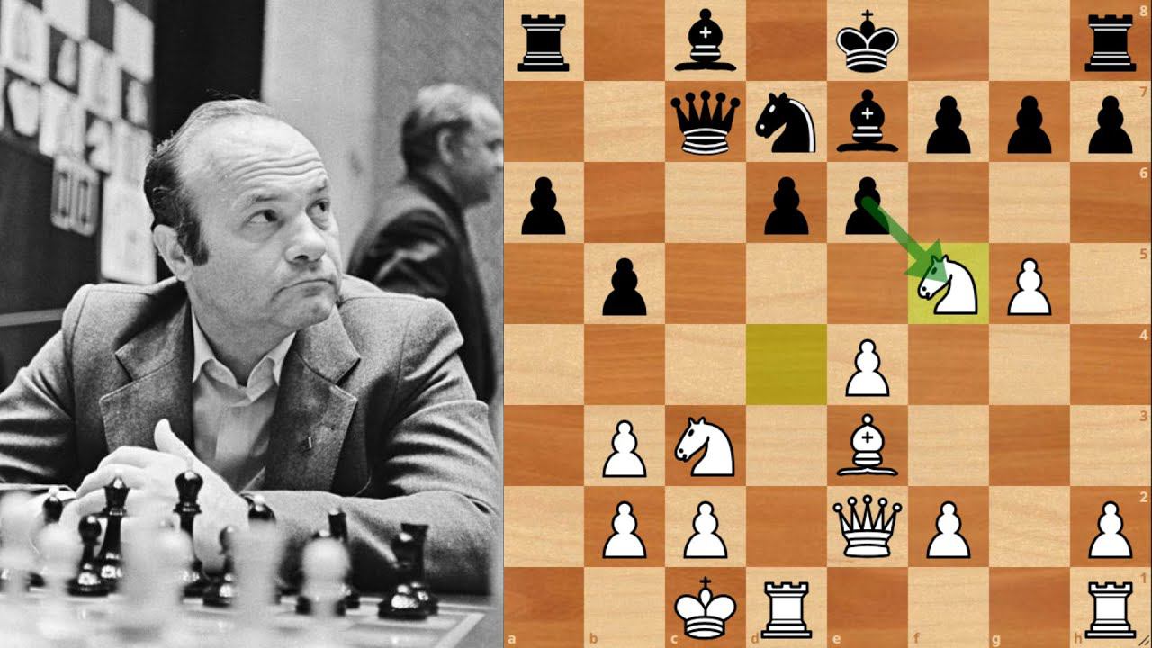 Югославский Таль ЖЕРТВУЕТ Коня, чтобы вскрыть оборону! Шахматы смотреть онлайн