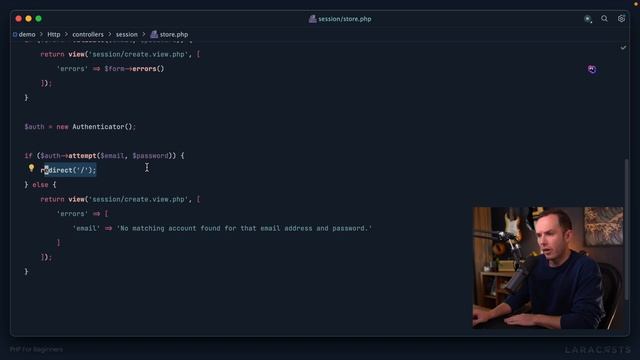 PHP For Beginners, Ep 43 - Extract an Authenticator Class смотреть онлайн