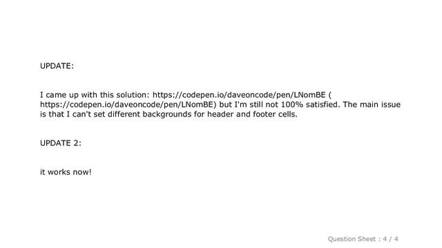 HTML : HTML table with fixed header and footer and scrollable body without fixed widths смотреть онлайн