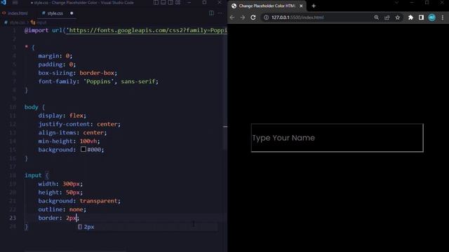 How to Change Placeholder Color using CSS | CSS For Beginners смотреть онлайн