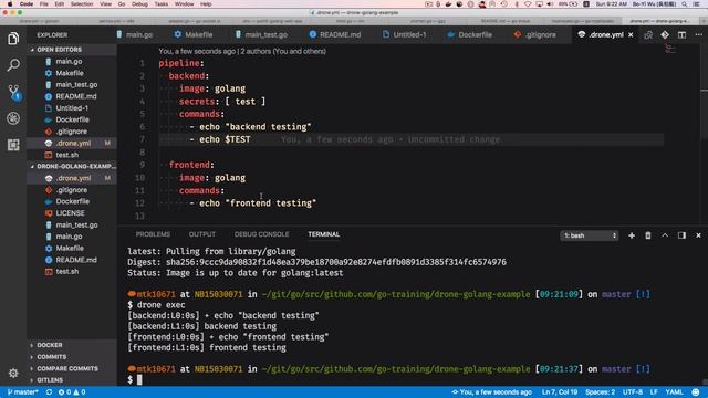 用 Drone exec 取代傳統 docker-compose 測試 смотреть онлайн