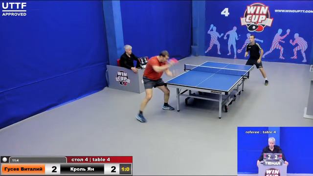 22:00 Гусев Виталий (3:0) Кроль Ян стол 4 Юг-4 22.03.21 смотреть онлайн