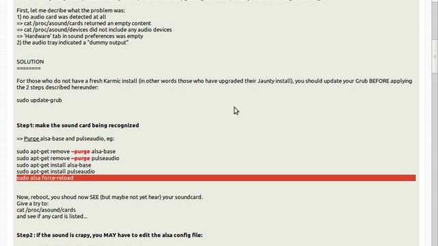 linux mint ubuntu no audio dummy stereo fix =sudo alsa force-reload смотреть онлайн
