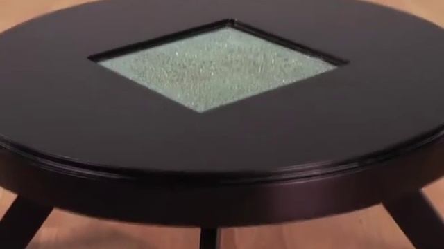 Geode 36-Inch Round Coffee Table with Frosted Center by Armen Living смотреть онлайн