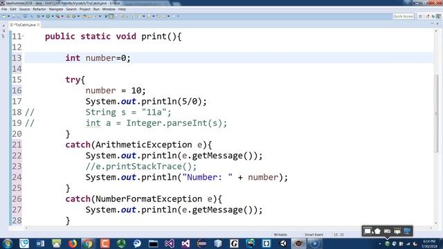 Local variable scope in a Try-Catch block (Java) смотреть онлайн