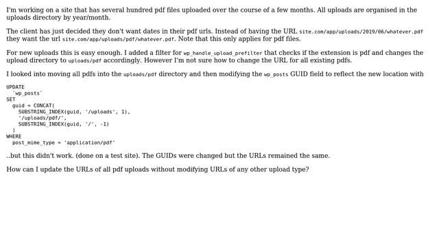 Wordpress: Change upload URL by mime type смотреть онлайн