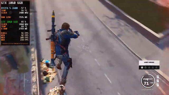 Just Cause 3 | GTX 1060 6GB | Ryzen 5 1600 смотреть онлайн