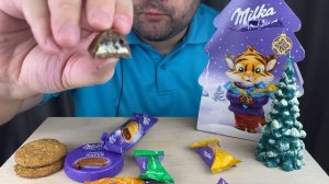 ASMR Milka Chocolate Christmas Party (Mukbang) Eating Sounds