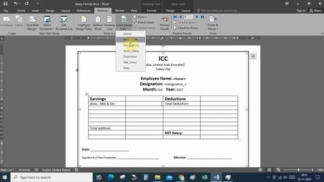 Mail Merge | How to Easily Create a Payslip with Mail Merge | Excel to Word | смотреть онлайн