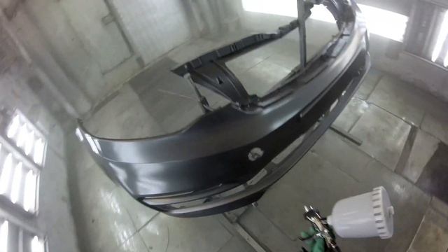 Покраска переднего бампера от киа рио IWATA LS400 WS400 смотреть онлайн