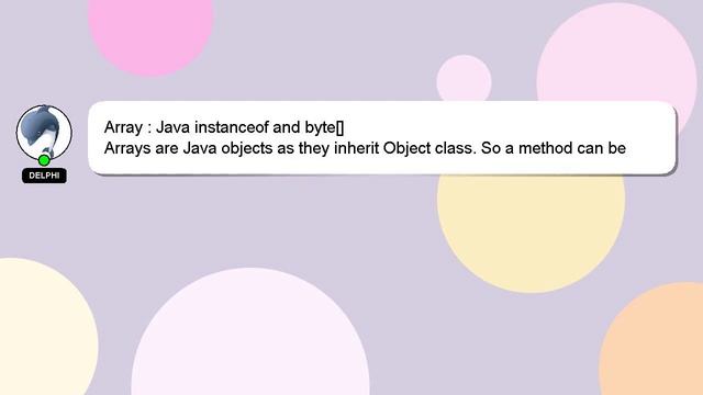 Array : Java instanceof and byte[] смотреть онлайн