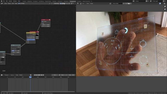 Футуристический HUD планшет VFX в Блендере смотреть онлайн