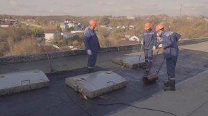 Ремонт кровли методом спекания