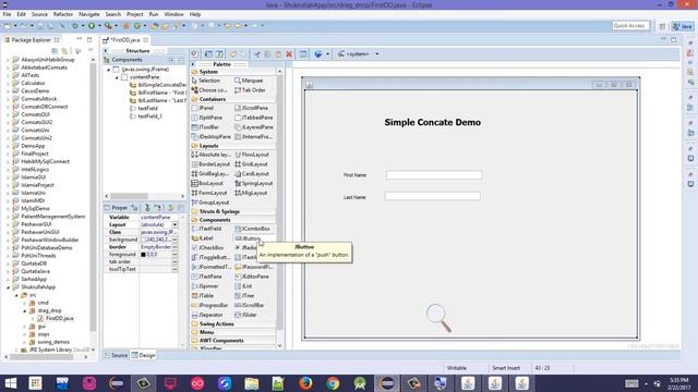 drag and drop program java totorial смотреть онлайн