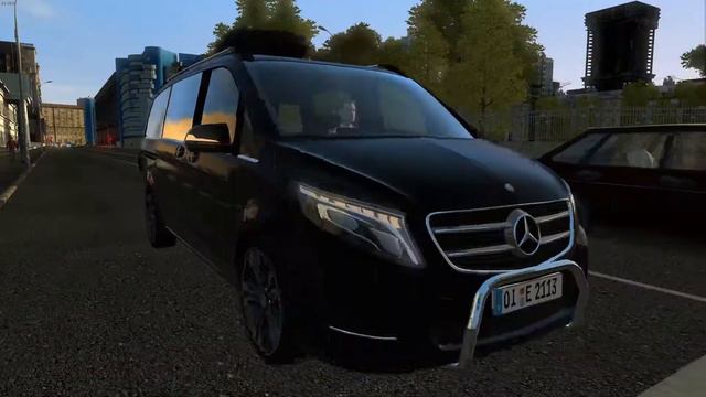City Car Driving 1.5.4 - 2016 Mercedes-Benz V-Class - Download Link - Custom Sound смотреть онлайн