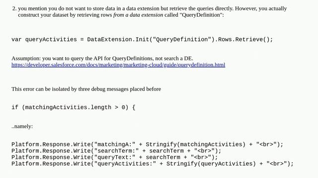 I want to search the list of SQL Query Activities which uses my target data extension in Select s.. смотреть онлайн
