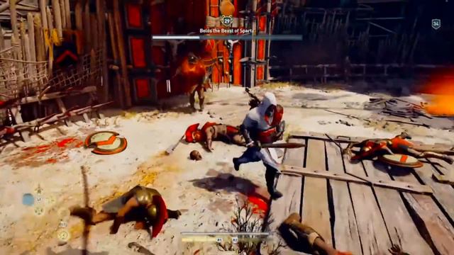 AC Odyssey:Arena Ezio Assassin versus Beast of Sparta and King of Bandits PS4 смотреть онлайн