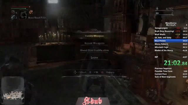Bloodborne BL4 Any% speedrun of 38:58 смотреть онлайн