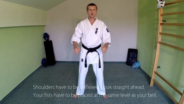 Fudo Dachi - Kyokushin Orange Belt 10th kyu stance смотреть онлайн