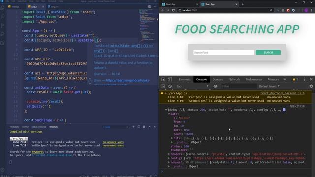 Food Recipe App with React / Food Recipe API / React Hooks смотреть онлайн