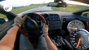 NISSAN GT-R R35 максимальная скорость POV