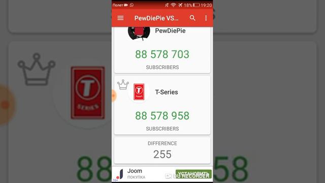 Тот самый момент, когда T-series обогнал PewDiePie смотреть онлайн