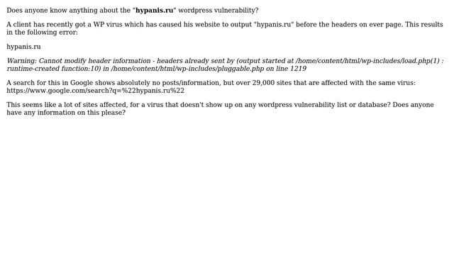 Wordpress: hypanis.ru wordpress vulnerabilty смотреть онлайн