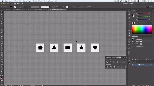 Уроки Adobe Illustrator CC | Как сделать flat иконку смотреть онлайн