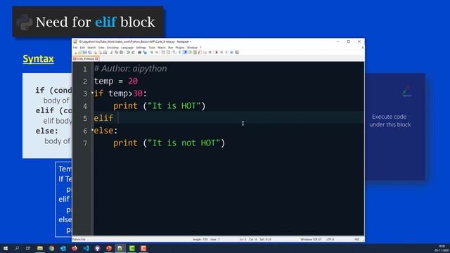 L18 If-else in Python | if-elif-else | Python Tutorial for Beginners смотреть онлайн