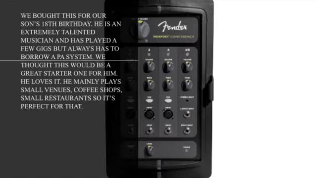 Fender Passport Conference Portable PA System Bundle with Compact Speaker Stands, XLR Cable смотреть онлайн
