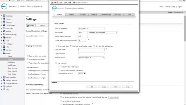 How to integrate LDAP or Active Directory with Sonicwall appliance смотреть онлайн