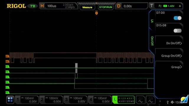 Rigol MSO5000 Mixed Signal Oscilloscope: Logic Analyzer смотреть онлайн