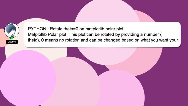 PYTHON : Rotate theta=0 on matplotlib polar plot смотреть онлайн