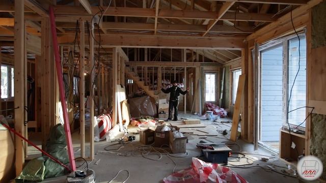 Одноэтажный каркасный дом 9*14 с лофтом и вторым светом | Ладожское озеро | Андрей Шанс VLOG#26 смотреть онлайн