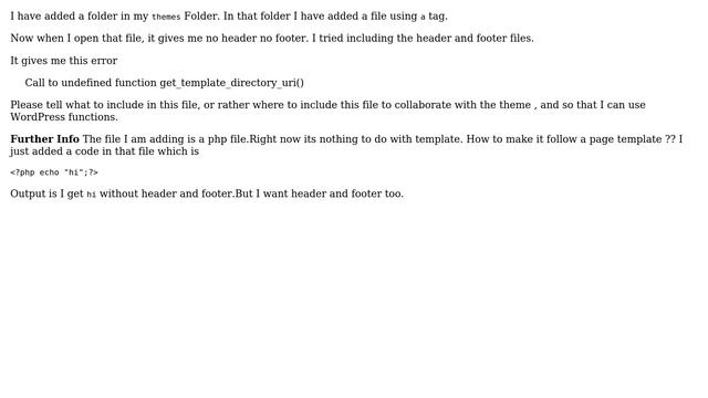 Wordpress: How to include a new file in theme? смотреть онлайн