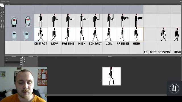 How To Pixel Art Tutorials [17] - Walk Cycle (6 & 8 frames) смотреть онлайн