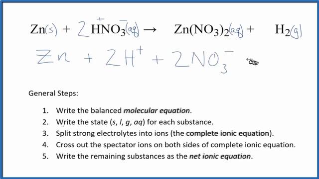 How to Write the Net Ionic Equation for Zn + HNO3 = Zn(NO3)2 + H2 смотреть онлайн
