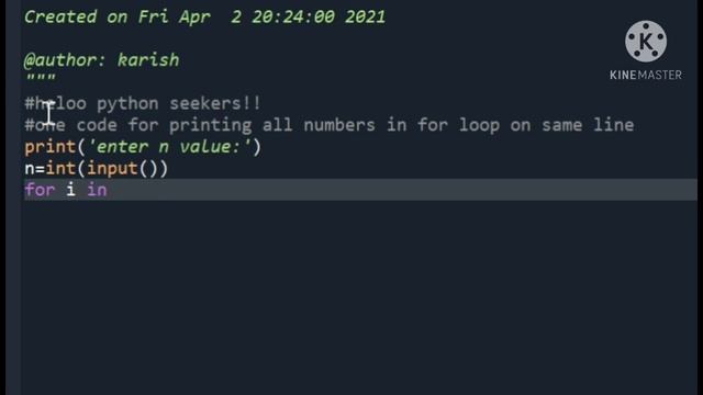 How to print all the outputs of for loop in single line? смотреть онлайн