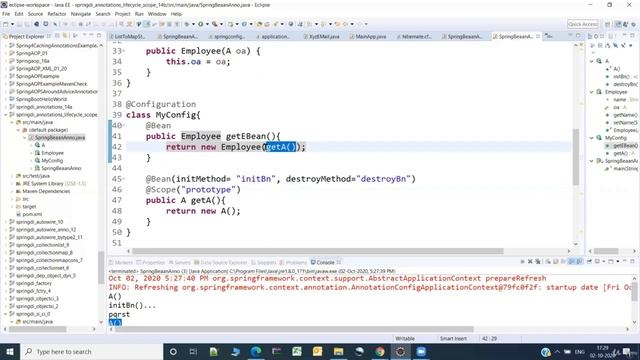 11 Bean Scope and LifeCycleAnnotations смотреть онлайн