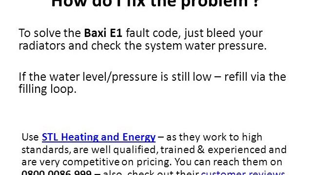 Baxi E1 Error смотреть онлайн