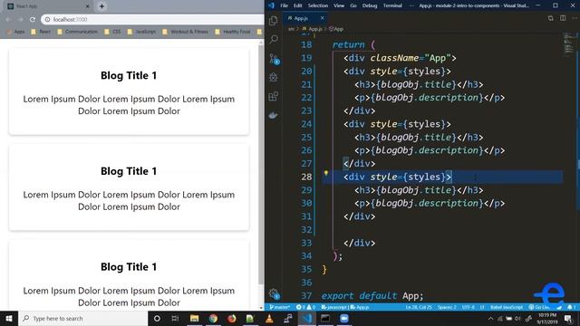 ReactJS - Adding Styles to React Elements смотреть онлайн