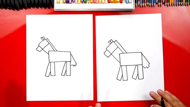 How To Draw A Horse From Minecraft смотреть онлайн
