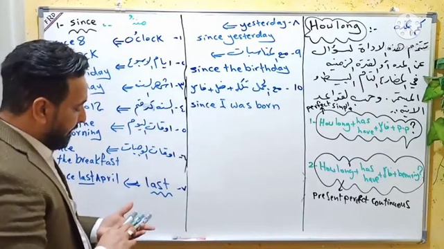 المحاضرة رقم 16 عن موضوع , How long , for , since , present perfect simple and continuous смотреть онлайн