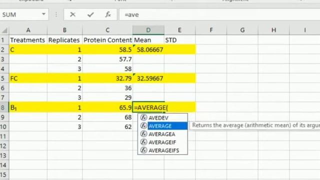 Calculate mean and standard deviation in MS Excel смотреть онлайн