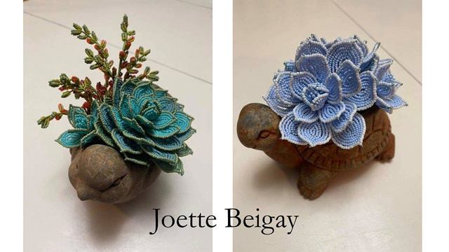 French Beaded Succulents Class - Showing off my Students' Finished Projects смотреть онлайн