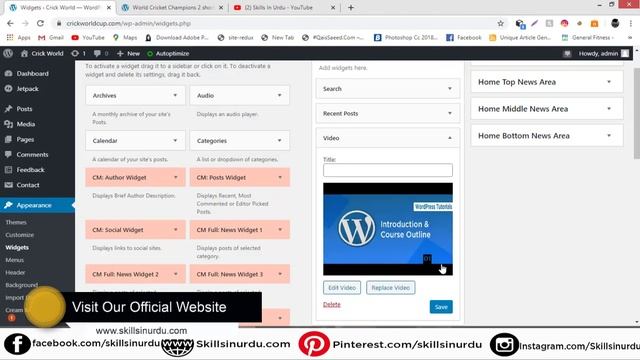 WordPress Tutorial in Urdu Class 9 - How to Add Widgets on Sidebar in WP смотреть онлайн