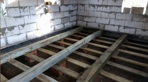 Строительство дома из газобетона 10. Пол.